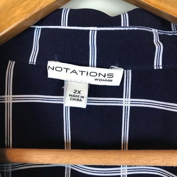Notations Women’s Button Down Blouse Size 2XL - Picture 6 of 6